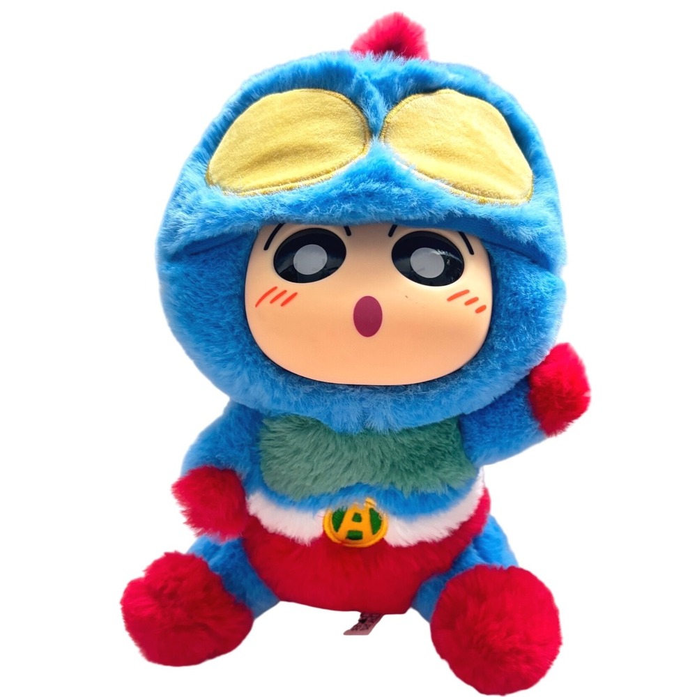 Miniso Crayon Shin-Chan Action Kamen Costume Vinyl Plush Toy 10"